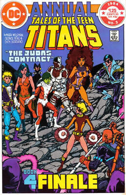 TALES OF THE TEEN TITANS ANNUAL #3 F/VF, Perez Direct DC Comics 1984 Stock Image