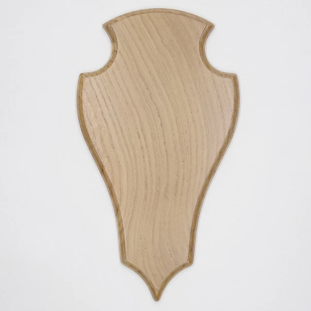 Ciervo Escudo de Trofeo Deseada En Roble Claro Af 33x18 CM Hirschschild