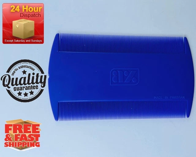 Blue Double Sided Nit Comb Head Lice Detection pet dog cat flea pine para piojos