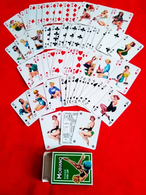 CARTE DA GIOCO Modiano Poker Pin-Up mazzo di 54 Carte EUR 8,00