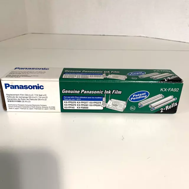 New Genuine Panasonic Ink Film KX-FA92 Cartridge Sealed