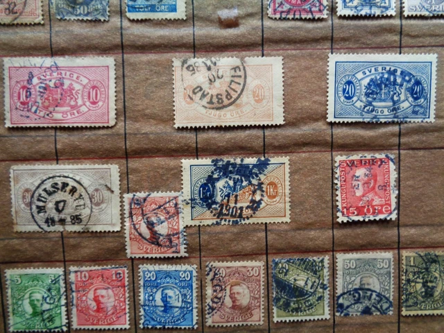 Altes Briefmarken Lot von Schweden Frimärken från Sverige 3