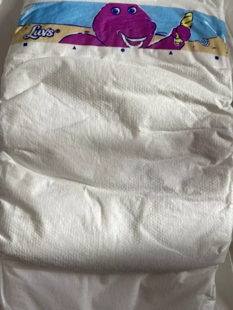 One Luvs Vintage 2001 Talla 5 Pañales Barney Ultra Protectores contra Fugas Nuevos De Colección Bebé