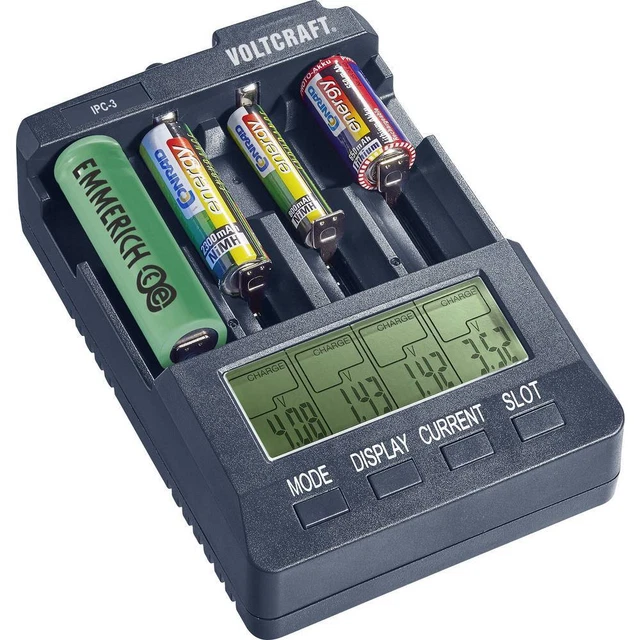 Chargeur de piles rondes Li-ion, NiCd, NiMH VOLTCRAFT IPC-3