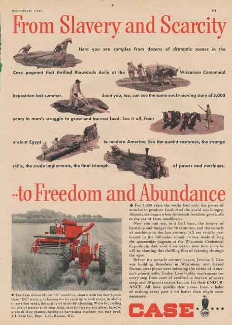 Magazine Ad - 1948 - CASE Tractors - (#2)