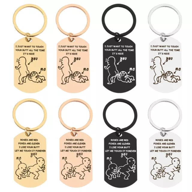 Valentine s Day Keychain Funny Couple for Key Chain Birthday Gifts for Husband W