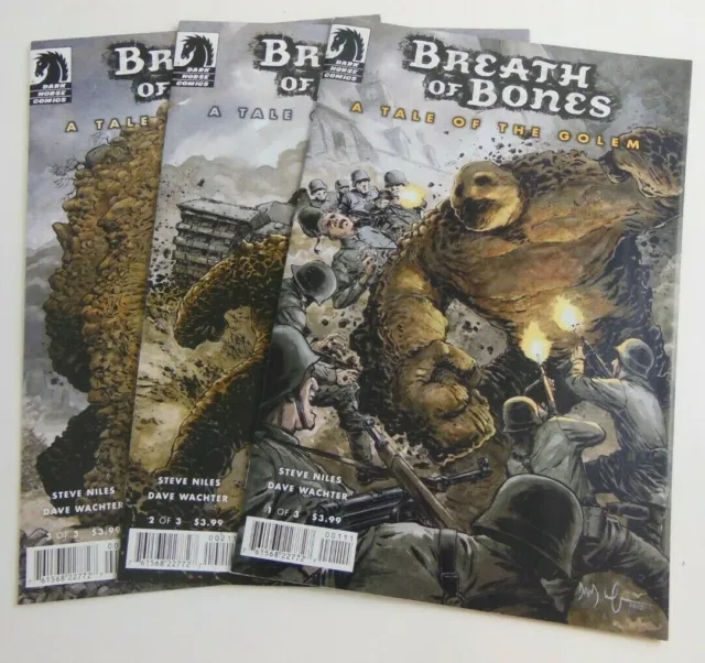 Breath of Bones 1 2 3 Comic LOT Dark Horse 1st Print First COMPLETE Set Niles