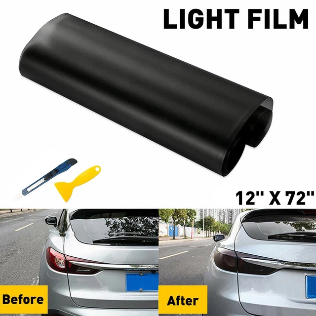 12" x 72" Matte Black Headlight Taillight Fog Light Vinyl Sticker Tint Film Car