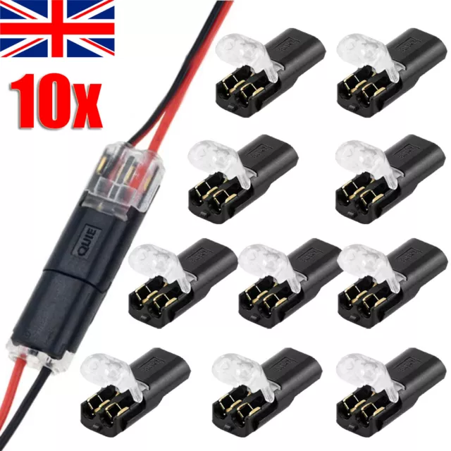 10x 2 Pin 12V Way Plug Car Waterproof Electrical Connector Wire Cable Automotive