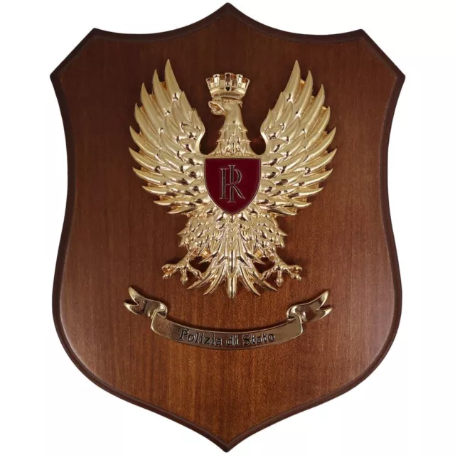 Crest Polizia con stemma aquila made in Italy 22 X 17 CM PRODOTTO UFFICIALE