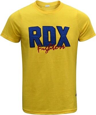 RDX Maglia uomo gialla fitness palestra t-shirt sport abbigliamento boxe mma