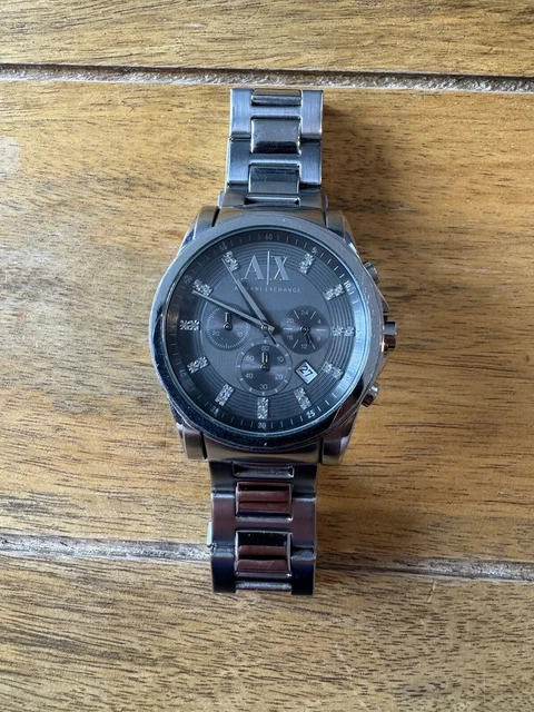 ARMANI EXCHANGE AX Men s Swarovski Crystal Chronograph Stainless Watch AX2092 50.00 PicClick UK