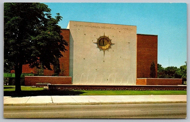 Henry McMorran Memorial Auditorium Port Huron Michigan Street View UNP Postcard