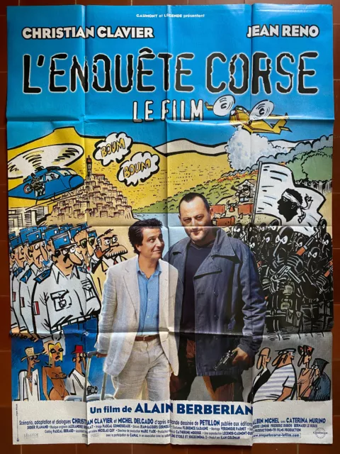 Affiche L'ENQUETE CORSE Christian CLAVIER Jean RENO   120x160cm