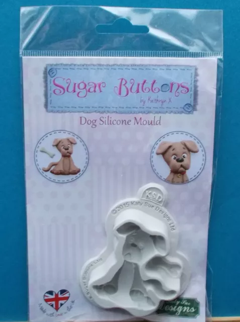 KATY SUE - Sugar Buttons Dog  Silicone Mould - CSB019