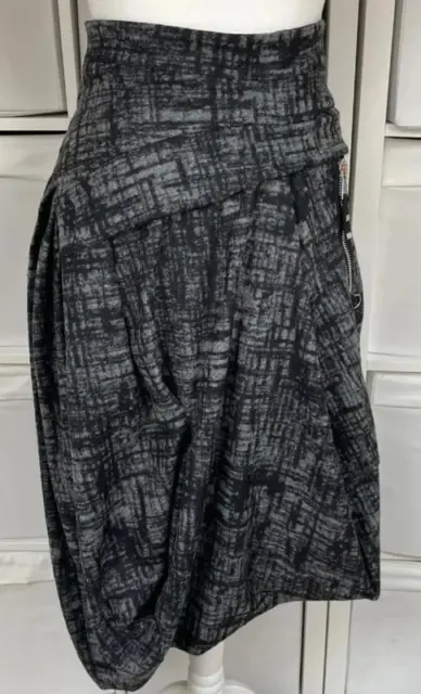 High Knit Claire Campbell wool blend radius strike through asymmetric hilo skirt