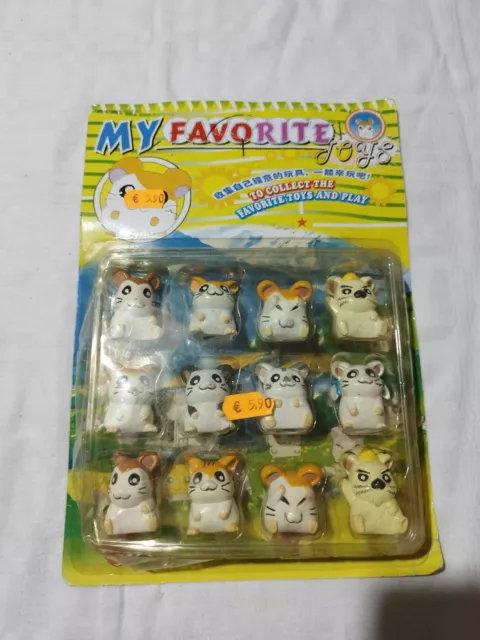 12 HAMTARO FIGURE PEN TOPPER SIGILLATO BOOTLEG BOSS BIJOU TANTASA PANDA lotto