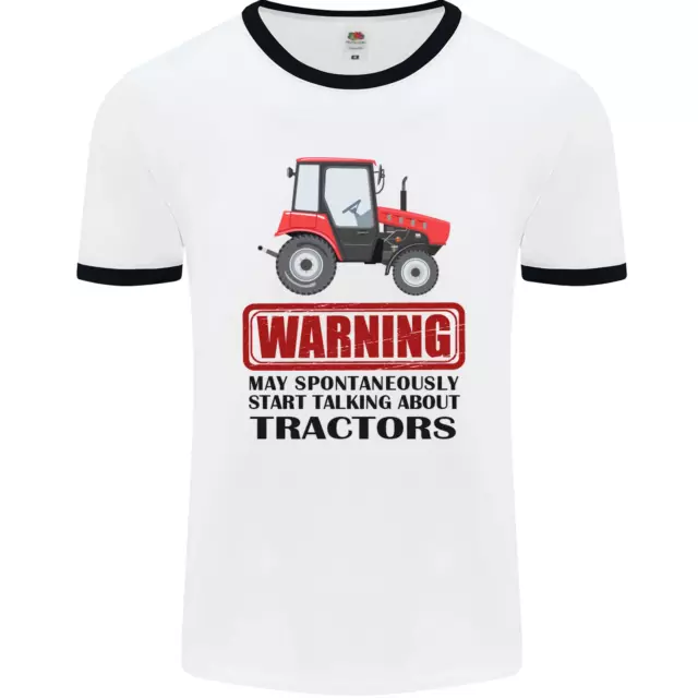 T-shirt da uomo bianca May Talking About Tractors Funny Farmer