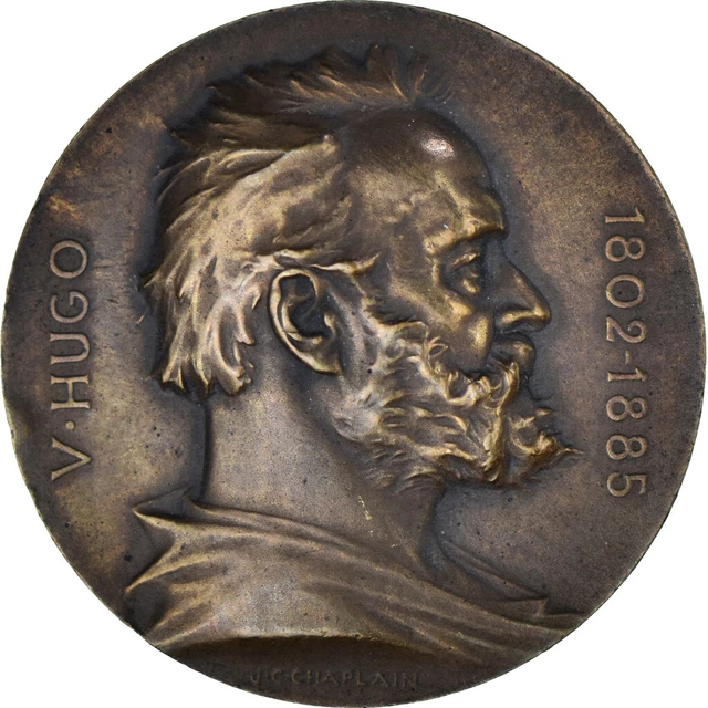 Médaille Vintage Fête Des Mères 1975 Citation Victor Hugo En Argent Vermeil - Occasion