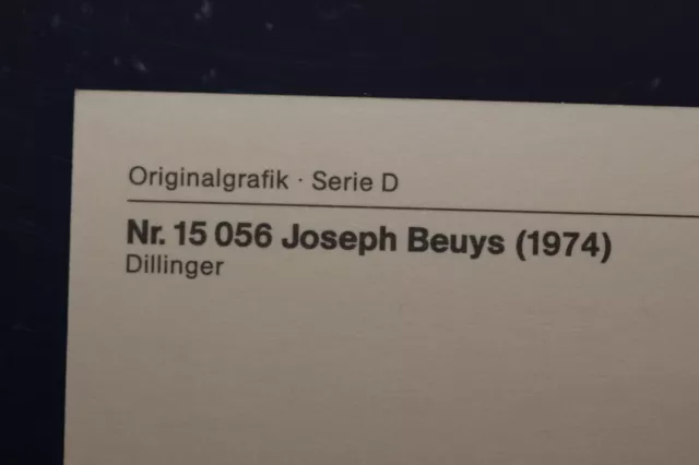 "JOSEPH BEUYS:"Dillinger" Original Graphic, High Quality Art Postcard 2