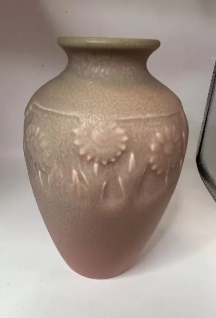 Rookwood Pottery Vase dated 1925 XXV Raised Daisy or Sunflower Pattern #2591