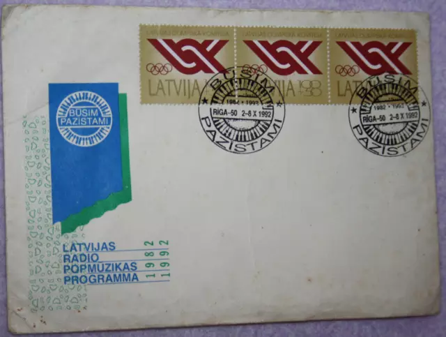 BU BÜSIM. Frankiert Mehrfach Latvia Mi Nr.325 Stempel Riga am 2-8.10.1992 (5354)