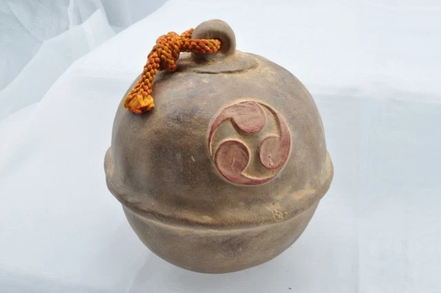 Campana in argilla giapponese Ceramica Dorei Vintage Stemma della famiglia...