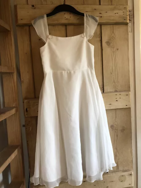 stunning girls ivory communion/special Occasion dress - approx age 8