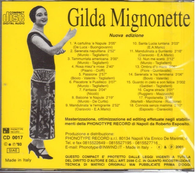 GILDA VOLUME 1 Serie Celebrità CD EUR 14,99 PicClick IT