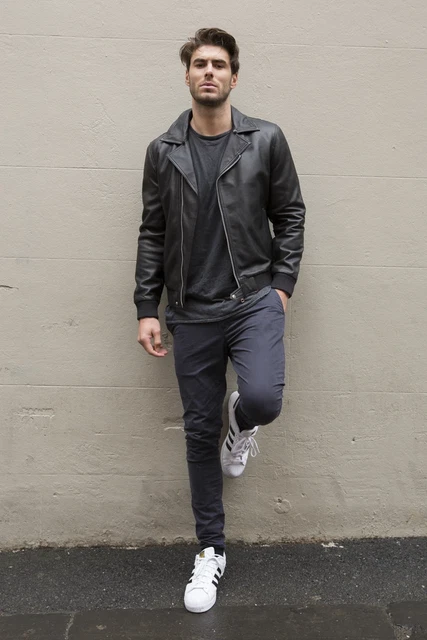 Leather Bomber Jacket for Men Black Pure Lambskin Size S M L XL XXL Custom made