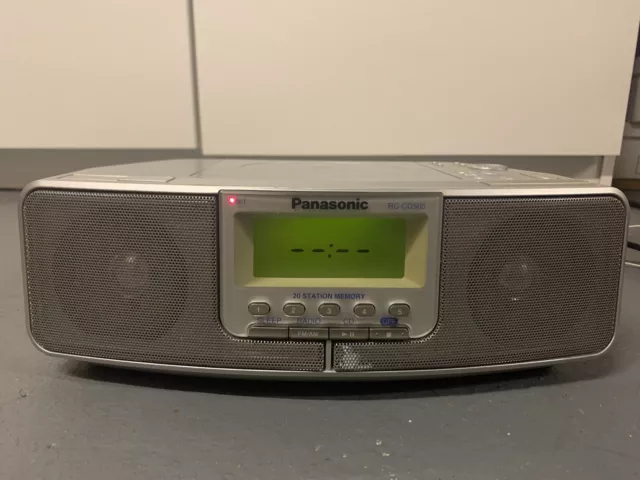 Panasonic RC-CD500 CD Radio Alarm Clock Stereo/LCD BackLight /XBS (WORKING).