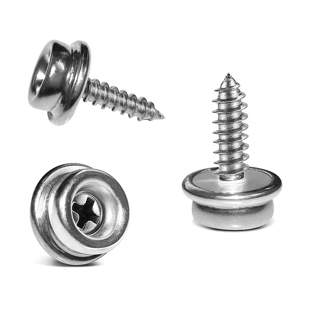Stainless Steel Screws Marine Grade Boat Canvas Snaps 3/8"Socket with Stainless