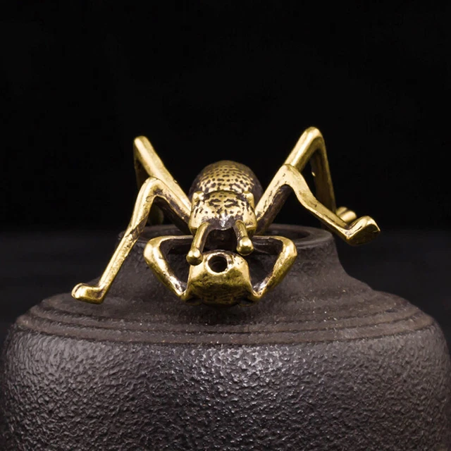 Brass Ant Figurines Miniature Office Desktop Ornament Crafts Incense Hold W_  F3