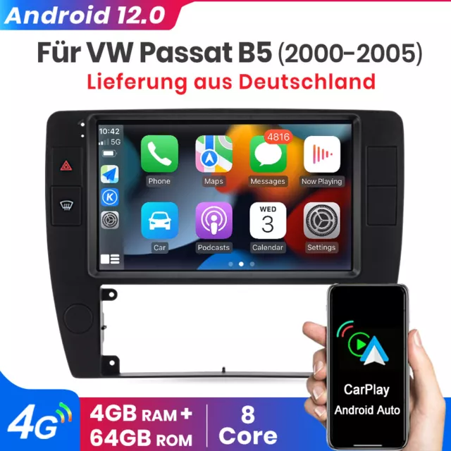 4G Für Passat B5 2000-2005 9" Carplay Android Auto Navi GPS WIFI RDS Auto Radio