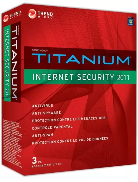 Trend micro titanium internet security 2011 - 1 an / 3 postes