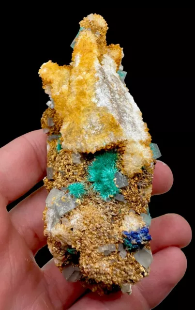 Fluorite & Brochantite w/ Linarite : Blanchard Mine. Bingham, New Mexico 🇺🇸