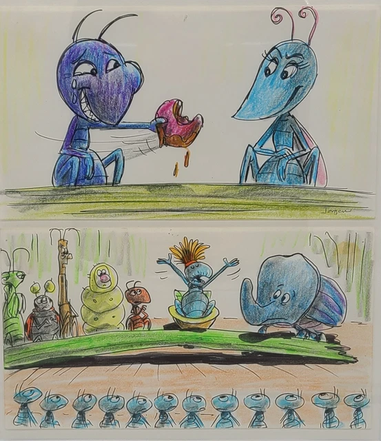 Disney:A Bugs Life-Flik/Princess-Original Storyboards Signed by Jorgen Klubien