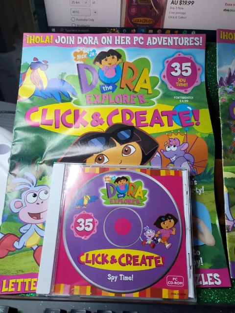 Dora The Explorer Click & Create #35 with Magazine 🕹️ PC GAME 🕹️ FREE POST