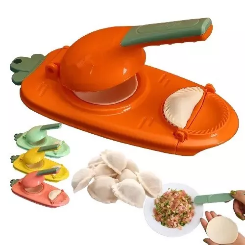 2 In 1 Teigformer Ravioli Maker Knödelform Teigpresse Pasta Gefüllt Maker Orange