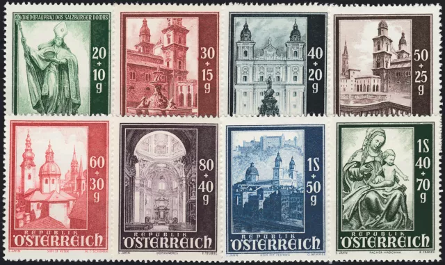 Österreich Nr. 885-892 postfrisch ** Salzburger Dom 1948