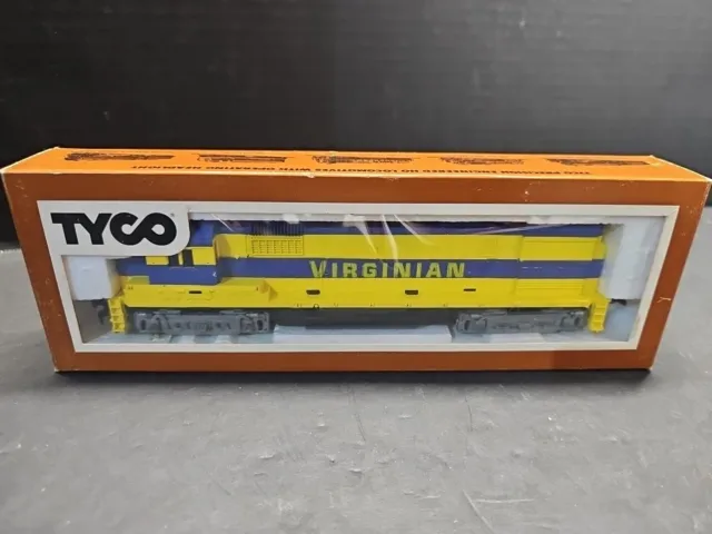 TYCO HO Scale Diesel Locomotive BLUE YELLOW VIRGINIAN #4301 Light & Runs Works
