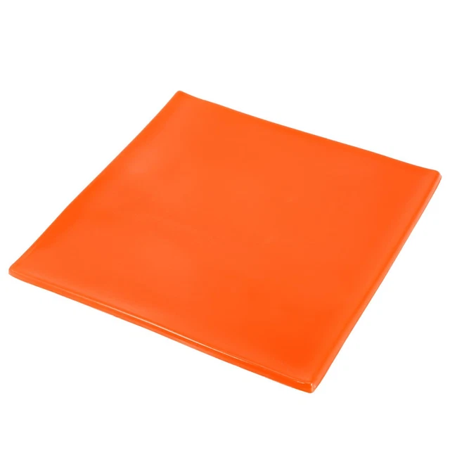 35x35x1cm Motocicletta Sedile Gel Tampone Ammortizzatore Tappetino Arancione
