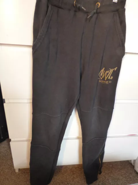 Black and sales gold sonneti tracksuit