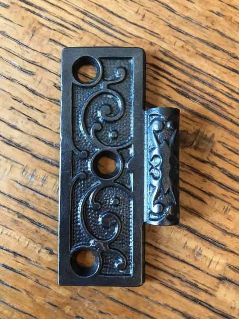 Antique Cast Iron Door Hinge, Right Half Only - 3½" x 3"