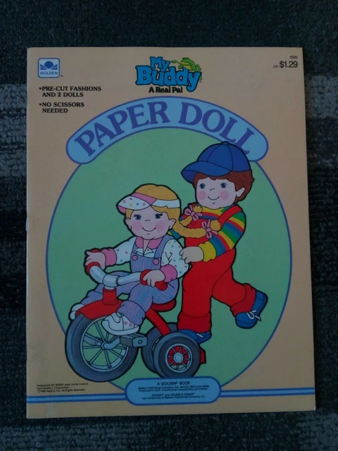 Vintage PAPER DOLLS -1980's  MY BUDDY DOLL - UNCUT - NEW!