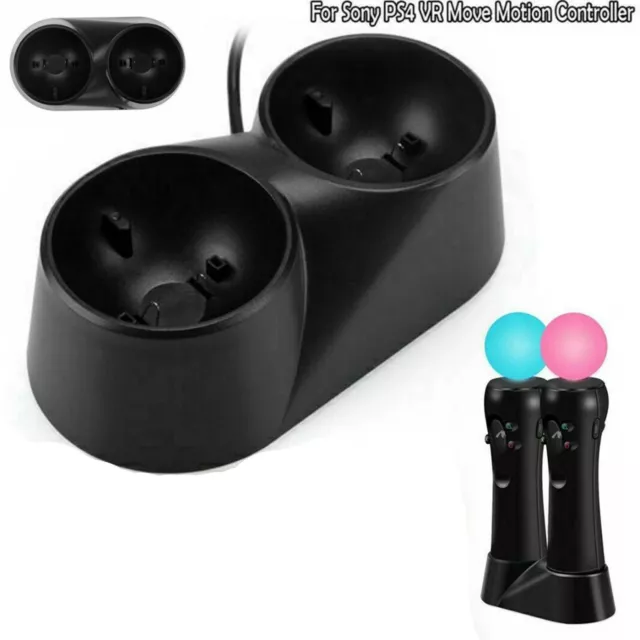 Dual Charger Charging Dock Station for Playstation PS4 PS VR Move Controller