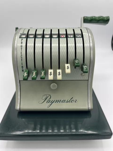 Vintage Paymaster Series S-1000 Check Writer - Good Condition - No Key