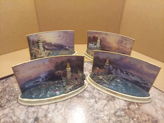 Thomas Kinkade Bradford Exchange LOT OF 4 Plate/Scenescape  RARE