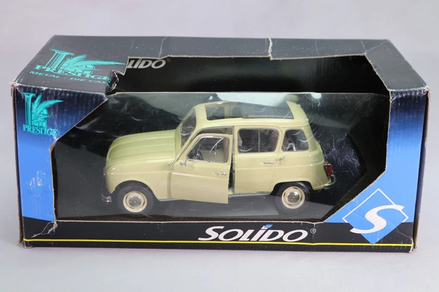 LJ311 SOLIDO PRESTIGE 1/18 1:18 Voiture Renault 4L découvrable beige