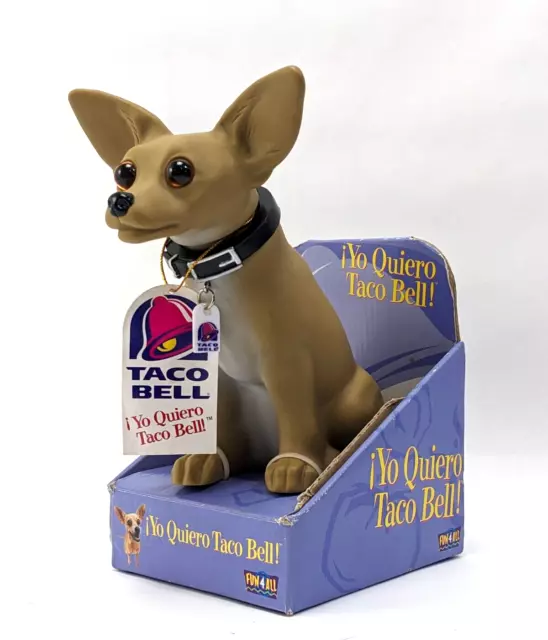 Vintage 1999 Taco Bell Bobble Head "Yo Quiero" Taco Bell Chihuahua Dog in Box